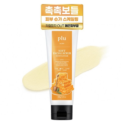 Peulru Soft Facial Scrub Heoni & Syu , 100 g, 1 Pack (플루 소프트 페이셜 스크럽 허니 앤 슈가, 100g, 1개)