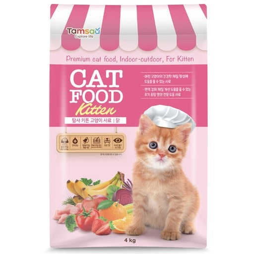Tamsa Kiteun Goyang Saryo , 4 kg, 1 Pack , Chicken (키튼 고양 사료)