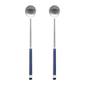 Bogen Domestic Seukweeo Tu Tone Syatin Rongseupun LS, Blue , 2 Pack (보겐 국산 스퀘어 투톤 샤틴 롱스푼 LS, 블루, 2개)