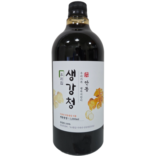 Andong Saenggangcheong Saenggangwonaek Saenggangcha Saenggangekgiseu Our Jipsaenggangcheong , 1 L, 1 Pack , 1 Pack (생강청 생강원액 생강차 생강엑기스 집생강청)