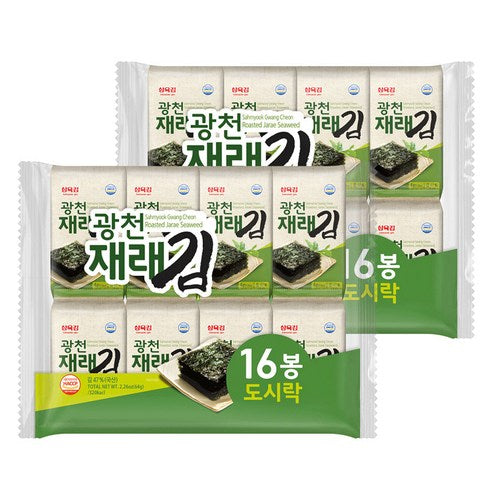 Samyukgim Kwangcheon Jaeraegim Sirakgim , 4 g, 3 2 Pack (삼육김 광천 재래김 도시락김, 4g, 32개)