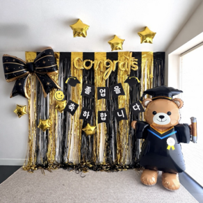 Joleopsik Pungseon Set Packets Tojon Joleopsik Sheets Sik congrats 2026 Kids Jip Chodeunghakgyo Yuchiwon , 1. Seutaending Gomdol , 1 Set (졸업식 풍선세트 포토존 졸업식 장식 congrats 2026 어린이집 초등학교 유치원, 1. 스탠딩 곰돌이, 1세트)