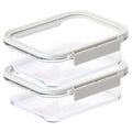 Opeulraem Komo Naeyeolyuri Jik Square Milpyeyonggi , 2 Pack , 1 L (네오플램 코모도 내열유리 직사각 밀폐용기, 2개, 1L)