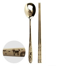 Wilribeu Domestic 304 Stainless Tti Cutlery , Pack , Spoon + Chopsticks , 1 Set (윌리브 국산 304스텐 띠 수저, 개, 숟가락+젓가락, 1세트)