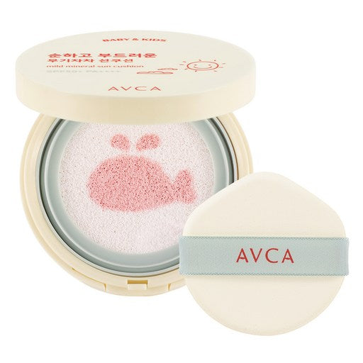 Abeuka Baby & Kijeu Jeojageuk Mugijacha Seonkusyeon SPF 50+ PA++++, 13 g, 1 Pack (아브카 키즈 저자극 무기자차 선쿠션)