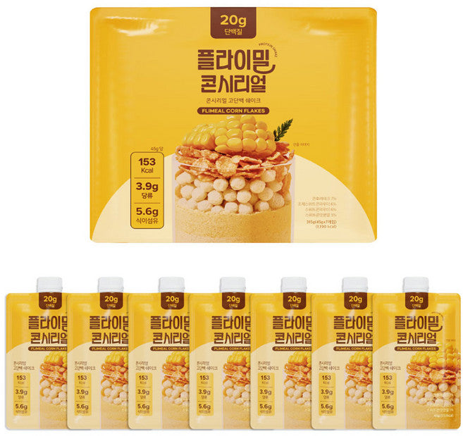 Peulramil Protein Swekeu Konsirieol , 7 Pack , 45 g (플라이밀 단백질 쉐이크 콘시리얼, 7개, 45g)