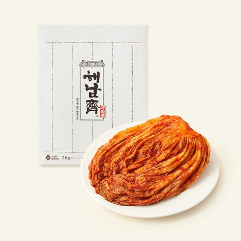 CJ CheilJedang Jeonrasik Haenam Jae Packets Gi Pear Chu Kimchi , 2 kg, 1 Pack (CJ제일제당 전라도식 해남재 포기 배추김치, 2kg, 1개)