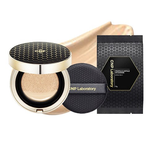 CNP Cha & Bak Propolis Ampoule In Cushion Foundation 15 g + Ripil 15 g Set , 21 Ho , 1 Pack (CNP차앤박 프로폴리스 앰플 인 쿠션 파운데이션 15g + 리필 15g 세트, 21호, 1개)