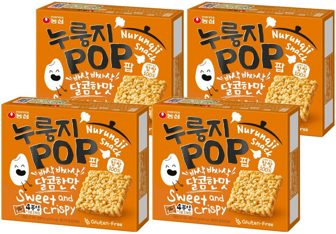 Nongshim Nurungjipap , 142 g, 4 Pack (누룽지팝)