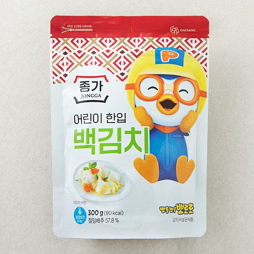 Jongga Kids Pack Baek Kimchi , 300 g, 1 Pack (백)