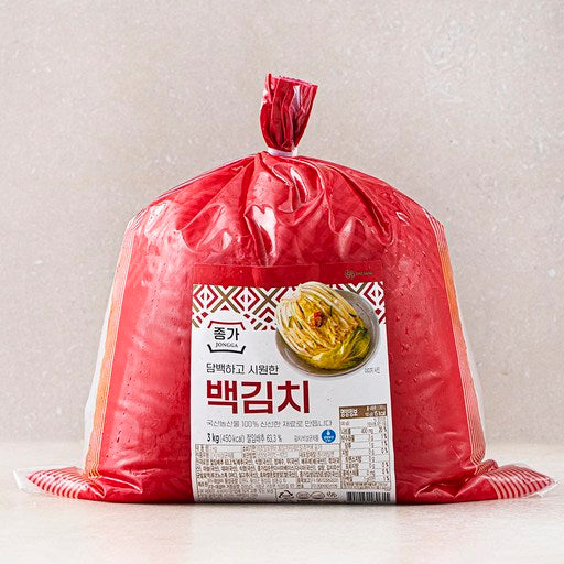 Daesang Jongga Baek Kimchi Binil , 3 kg, 1 Pack (백 비닐)