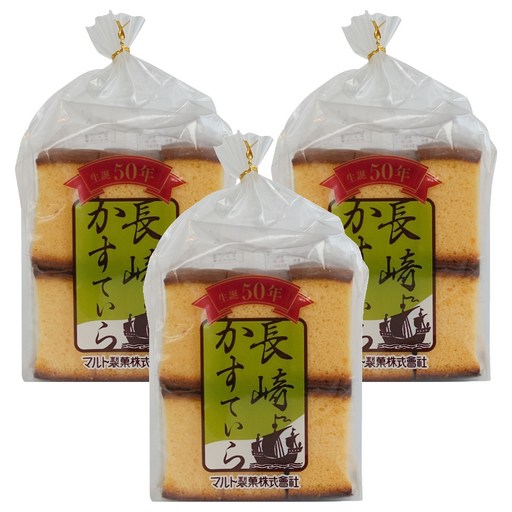 Maruto Set Ka Nasaki Kaseutelra , 260 g, 3 Pack (마루토 카 나사키 카스텔라)