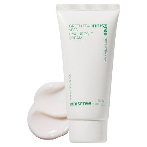 Innisfree Green Tea Ssideu Hyaluronic Acid Cream , 80 ml, 1 Pack (이니스프리 그린티 씨드 히알루론산 크림, 80ml, 1개)