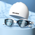 Belhaim Sugyeong Sumo Set Anti Packets Geu Silrikon Gwanggakdijain , Blue White (벨하임 수경 수모 안티 그 실리콘 광각디자인)