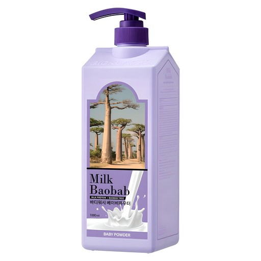 Milkeubao Rice Body Wosi Baby Powder Scent , 1 L, 1 Pack (밀크바오 워시)