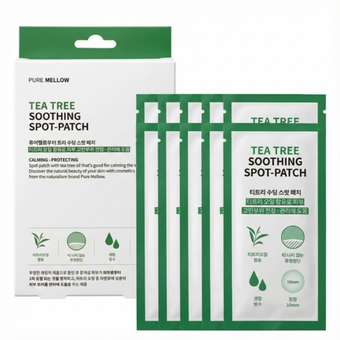 Pyueomelu Tea Tree Soothing Spot Paechi , 1 20 Pack , 1 Pack (퓨어멜로우 티트리 수딩 스팟 패치, 120개입, 1개)