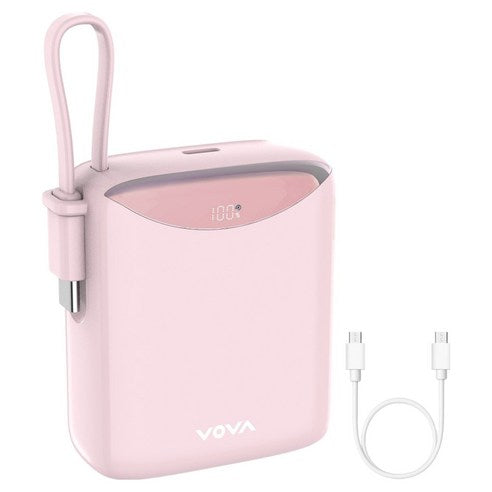 Boba Gosok Charging Chehyeong Mini Bojo Pear Teori 10000 mAh 22.5 W, VA-114, Pink (보바 고속충전 일체형 미니 보조배터리 10000mAh 22.5W, VA-114, 핑크)
