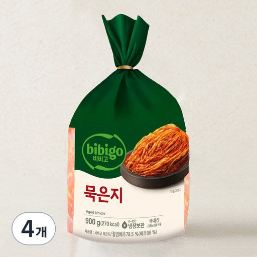 Bibigo Mukeunji , 900 g, 4 Pack (묵은지)