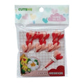 Kyuteumi Hateupik Red 10 p + Pink 10 p, 20 Pack , 1 Set (큐트미 하트픽 레드 10p + 핑크 10p, 20개입, 1세트)