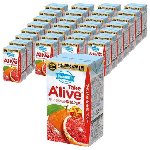 Denmakeu Tekeu Eolrabeu Beulreodeu Orange Juseu , 120 ml, 48 Pack (덴마크 테크 얼라브 블러드 주스)