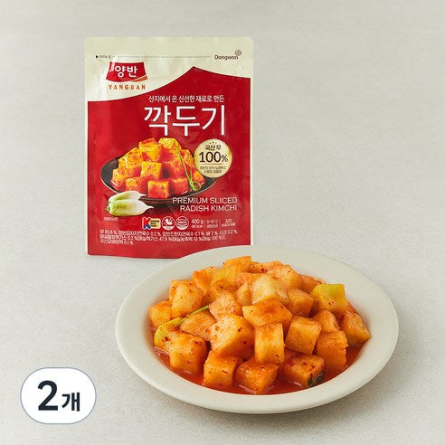 Yangban Kkakdugi , 400 g, 2 Pack (양반 깍두기, 400g, 2개)