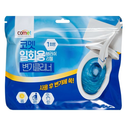 Komet Hoeyong Byeongi Keulrineo Beu Lush Ripil 24 Pack , 1 Set (코멧 회용 변기 클리너 브 리필)