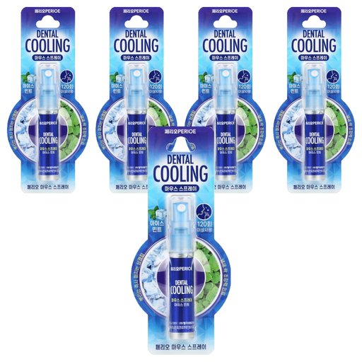 Perio Dental Cooling Mauseu Seupeure Ice Mint , 6.2 ml, 5 Pack (페리오 덴탈 마우스 스프레)