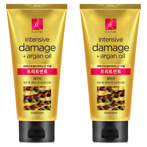 Elraseutin Areugano Demiji Treatment , 300 ml, 2 Pack (엘라스틴 아르간오 데미지)