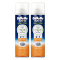 Gillette Pyujeon Peugeulradeu Senseotibeu 2 in 1 Aektibeu Seu Packets Cheu Swebing Foam , 245 g, 2 Pack (퓨전 프글라드 센서티브 액티브 스 츠 쉐빙)