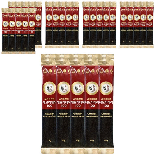 Pungnyeon 6 Geun Korea Red Ginseng Extract Everyday 100, 15 g, 100 Pack (근)