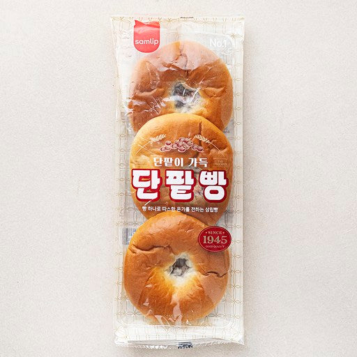 Samrip Jeong Whole Danpatppang , 85 g, 3 Pack , 1 Pack (삼립 정 단팥빵)