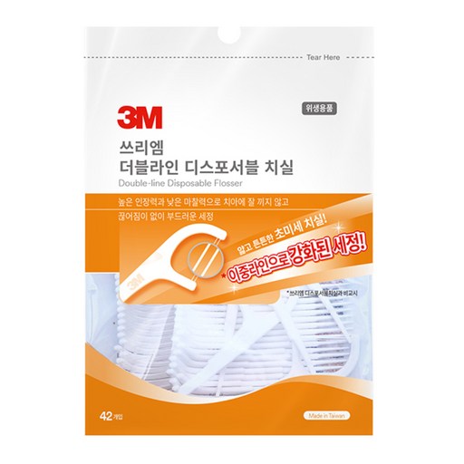 Sseuriem Deobeulrain Chisil , 42 Pack , 1 Pack (쓰리엠 더블라인 치실)