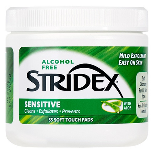 Seuteuradekseu Sensitibeu Paedeu 180 g, 55 Sheets Pack , 1 Pack (스트라이덱스 센시티브 패드 180g, 55매입, 1개)