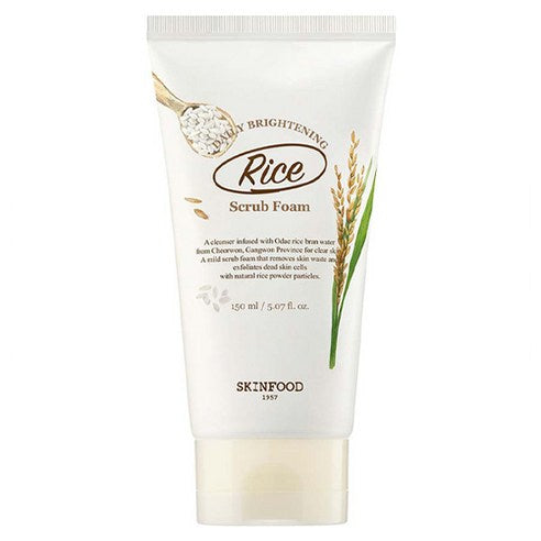 Skinfood Rice White Rice Scrub Foam , 150 ml, 1 Pack (스킨푸드 라이스 백미 스크럽 폼, 150ml, 1개)