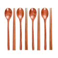 Comet Otchil Namu Cutlery Set , Beuraun , Danpum , 4 Pack (코멧 옻칠 나무 수저세트, 브라운, 단품, 4개)