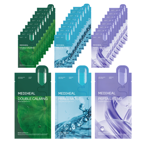 Medihil Deri Solution Mask Pack 3 Types Set , 30 Pack , 1 Pack (메디힐 데일리 솔루션 마스크팩 3종 세트, 30개입, 1개)