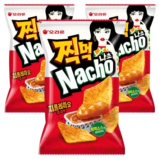 Orion Jjikmeok Nachyo Chipolremayososeu Flavor , 84 g, 3 Pack (찍먹 나쵸 치폴레마요소스)