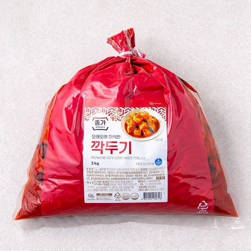 Jongga Oraeorae Crunchy Kkakdugi , 3 kg, 1 Pack (종가 오래오래 아삭한 깍두기, 3kg, 1개)
