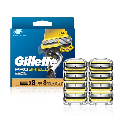 Gillette Peuswildeu Yellow Sheets Nyueol Noodles Nal , 8 Pack , 1 Pack (프쉴드 뉴얼 날)