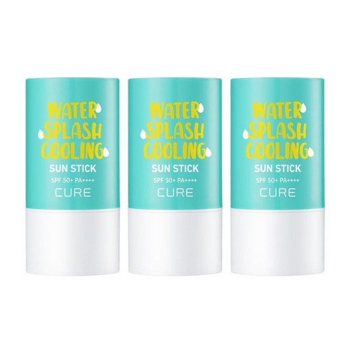 Gimjeongmunal Woteo Seupeulraeswi Kulring Seon Stick Jeju Edition Jaoeseonchadan SPF 50+ PA++++, 23 g, 3 Pack (김정문알 워터 스플래쉬 쿨링 선 자외선차단)