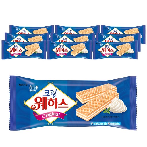 Haitai Je Cream Wehaseu , 50 g, 10 Pack (제 웨하스)