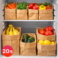 Ribingdeu Chilled Gojeongri Keurapeuteu Bag Tu Dayong Bangsu Pepeobaek , 20 Pack (리빙에이드 냉장고정리 크라프트 봉투 다용도 방수 페이퍼백, 20개)