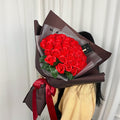 Peulrin Binukkot 50 Song Rose Daehyeong Kkotdabal , Red , 1 Pack (플린 비누꽃 송 대형 꽃다발)