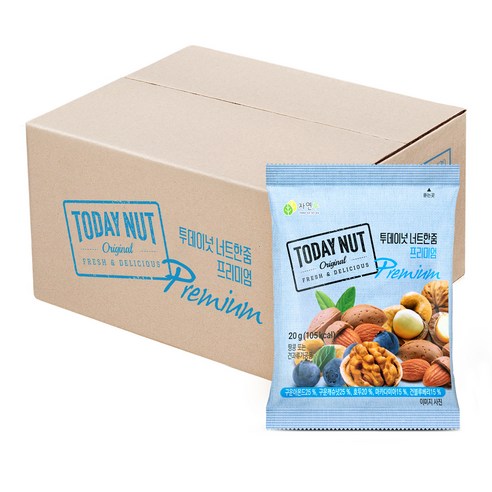 Tudeneot Neoteujum Mikseuneot , 20 g, 50 Pack (투데이넛 너트한줌 프리미엄 믹스넛, 20g, 50개)