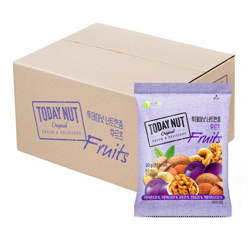 Tudeneot Neoteujum Mikseuneot Whoo Reucheu Silsokhyeong , 20 g, 50 Pack (투데이넛 너트한줌 믹스넛 후르츠 실속형, 20g, 50개)