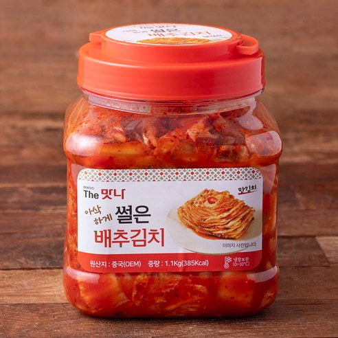 Inu Deo Flavor Na Sseoleun Pear Chu Kimchi , 1.1 kg, 1 Pack (인우 더맛나 썰은 배추김치, 1.1kg, 1개)
