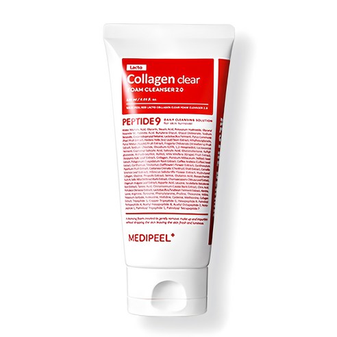 Medipil Red Rakto Collagen Clear Foam Cleanser 2.0, 120 ml, 1 Pack (메디필 레드 락토 콜라겐 클리어 폼 클렌저 2.0, 120ml, 1개)