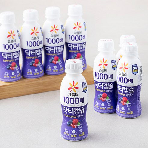 Yopeulre Dakteokaepsyul Peutekteu Berry Mikseu , 130 ml, 8 Pack , 1 Pack (요플레 닥터캡슐 프로텍트 베리믹스, 130ml, 8개입, 1개)