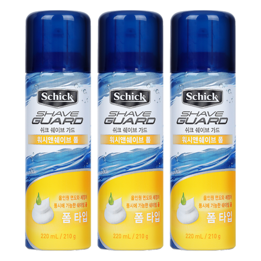 Swikeu Swebeudeu Wash & Swebing Foam , 210 g, 3 Pack (쉬크 쉐브드 쉐빙)