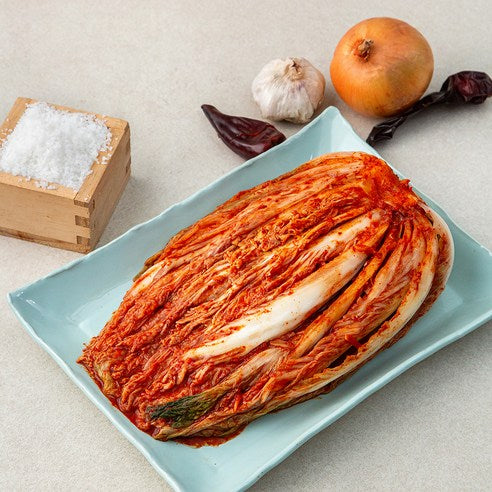 Mosan Sheets Guncha Domestic Pear Chu Mandeun Vegan Whole Napa Kimchi , 1 kg, 1 Pack (모산장군차 국내산 배추로 만든 비건 포기김치, 1kg, 1개)